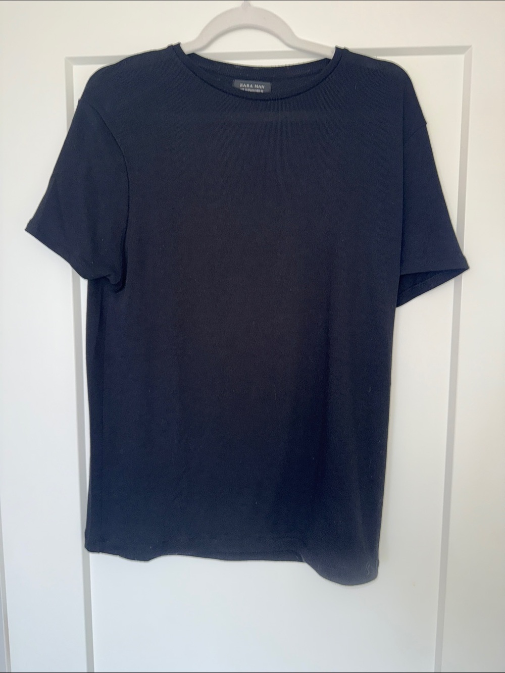 Zara Navy Crew Neck Short Sleeve Tee
